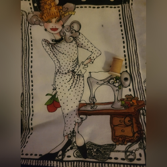 Polka Dot Handmade Graphic Shoulder Bag Black White Lightweight Whimsical Art - Picture 6 of 16